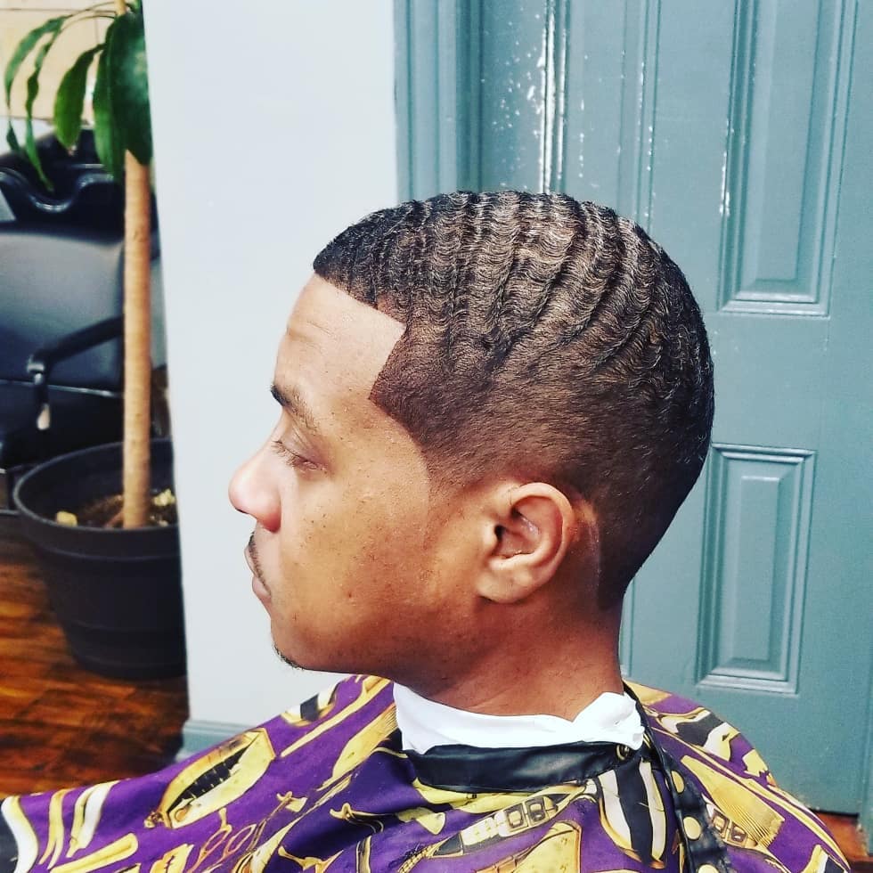 Fresh wave haircut at Knockout Cuts by Kevin