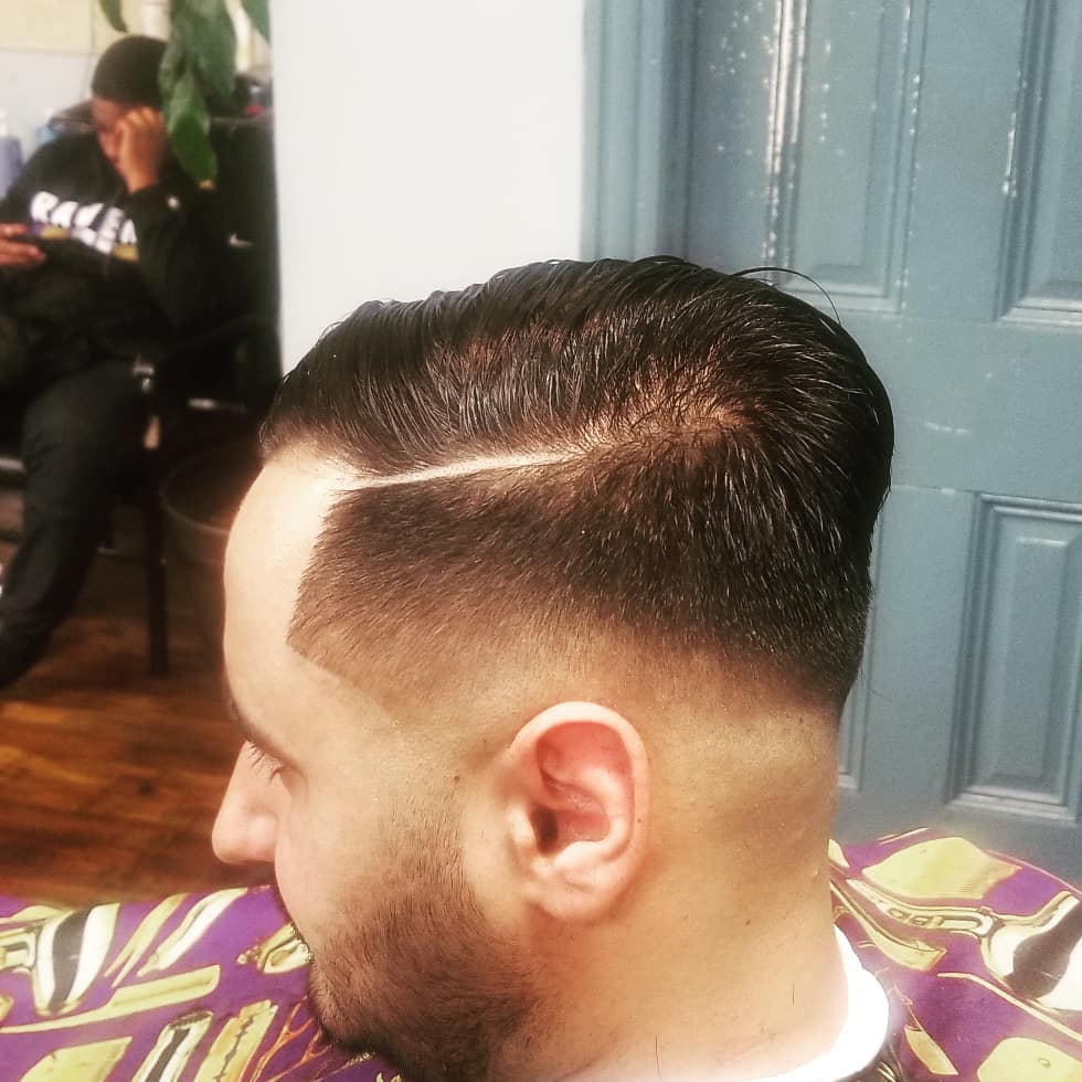 After: pompadour haircut